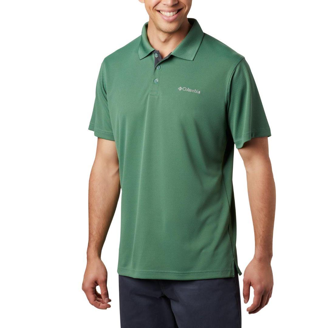 Columbia Men Green Utilizer Polo (Sun Protection)