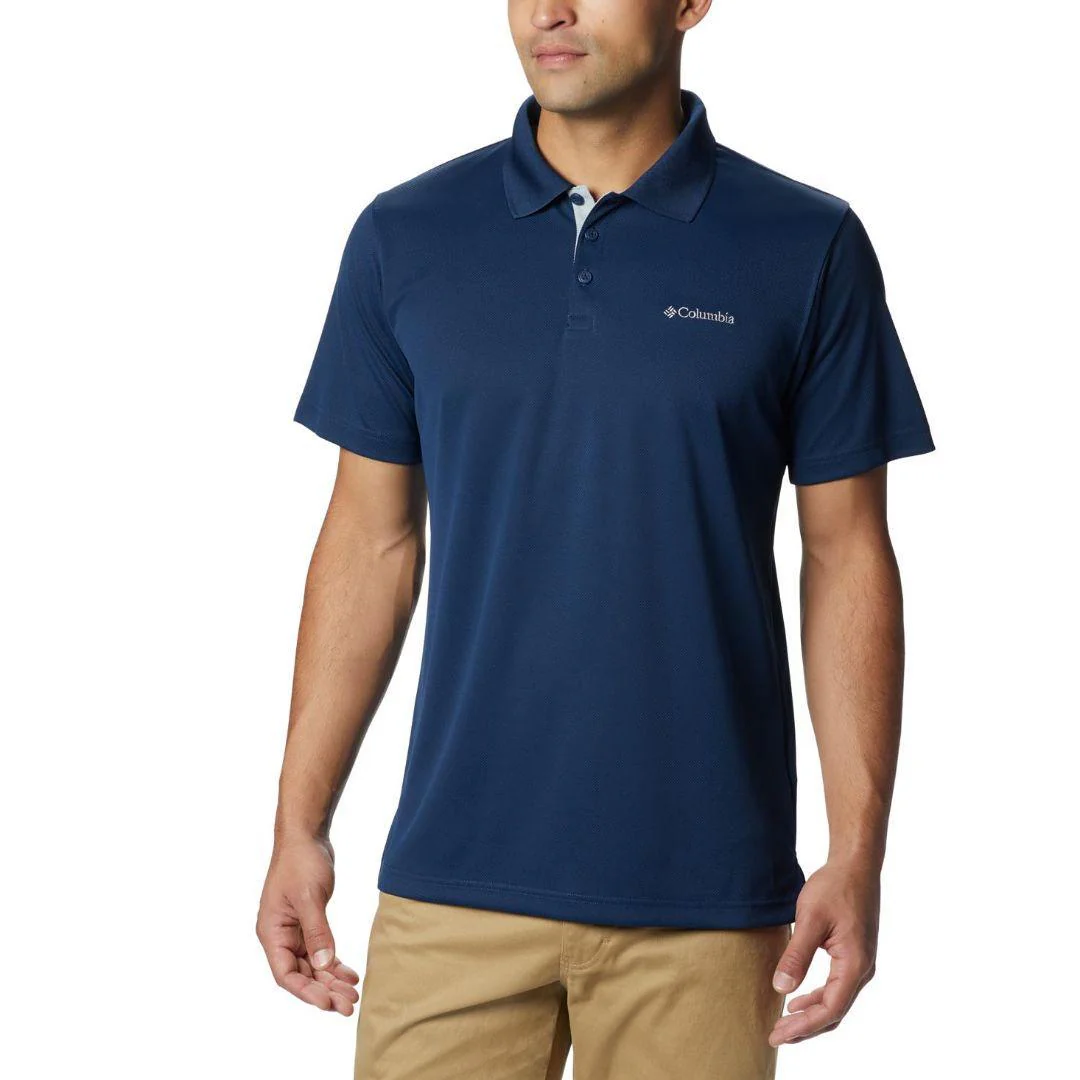 Columbia Men Blue Utilizer Polo (Sun Protection)