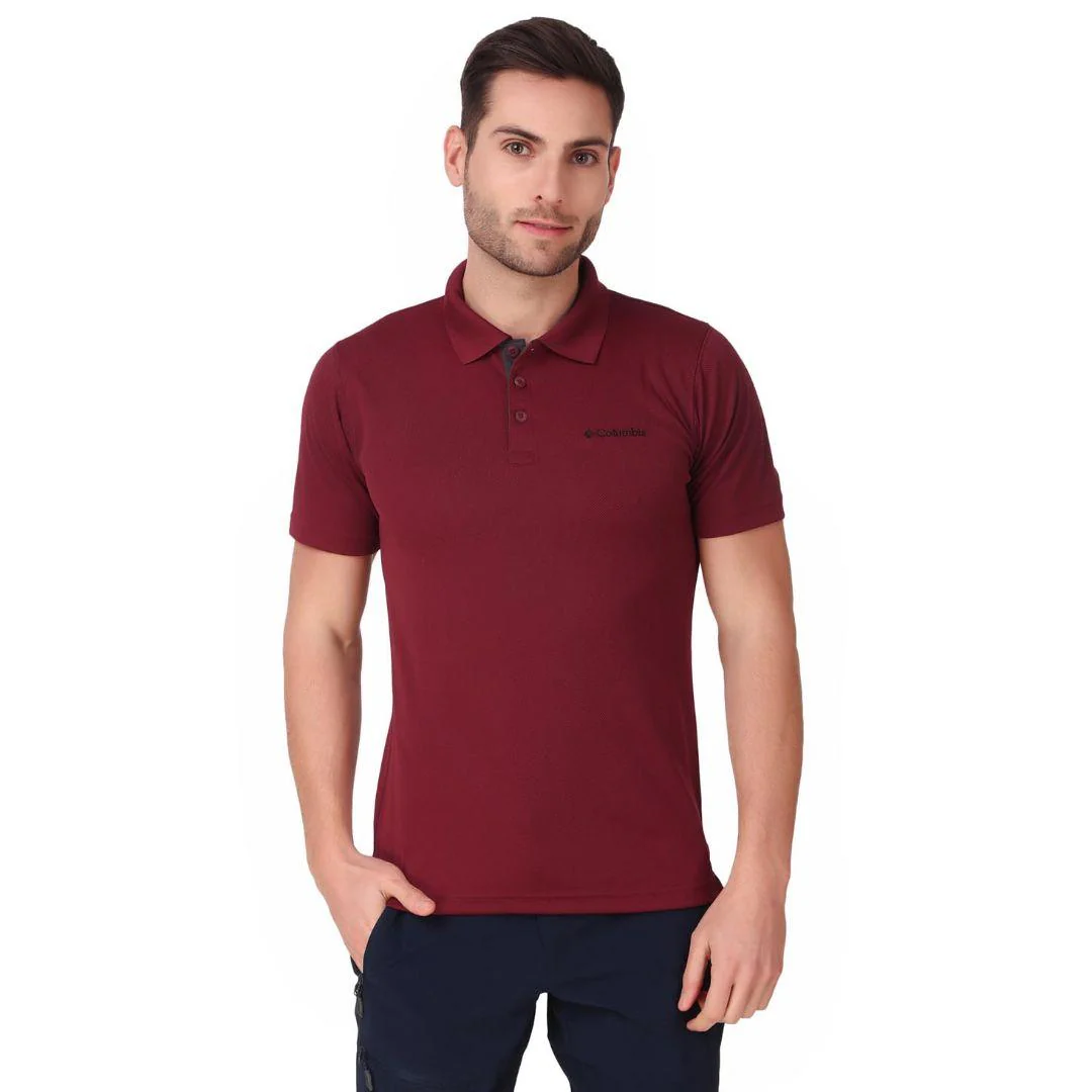 Columbia Men Red Utilizer Polo (Sun Protection)