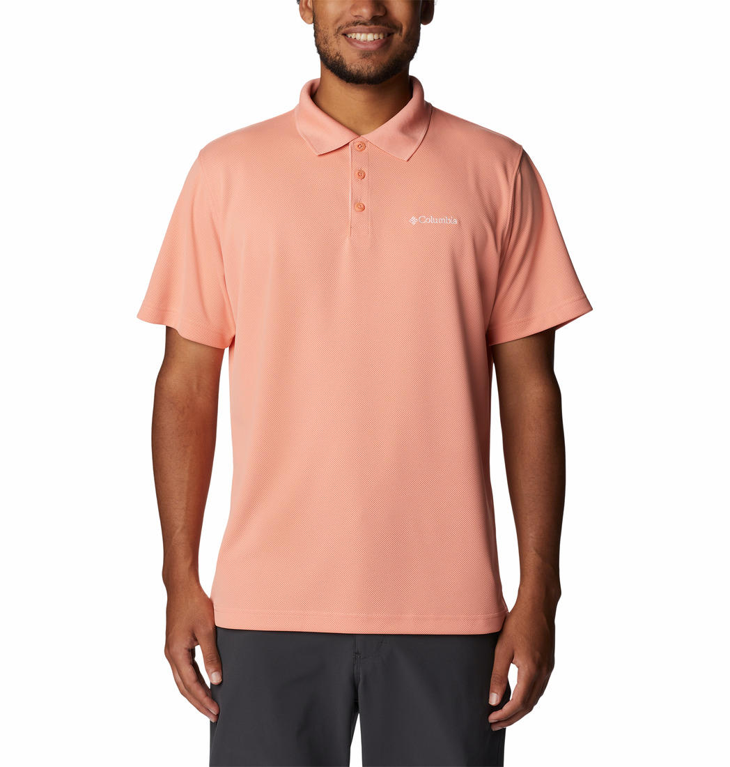 Columbia Men Peach Utilizer Polo (Sun Protection)