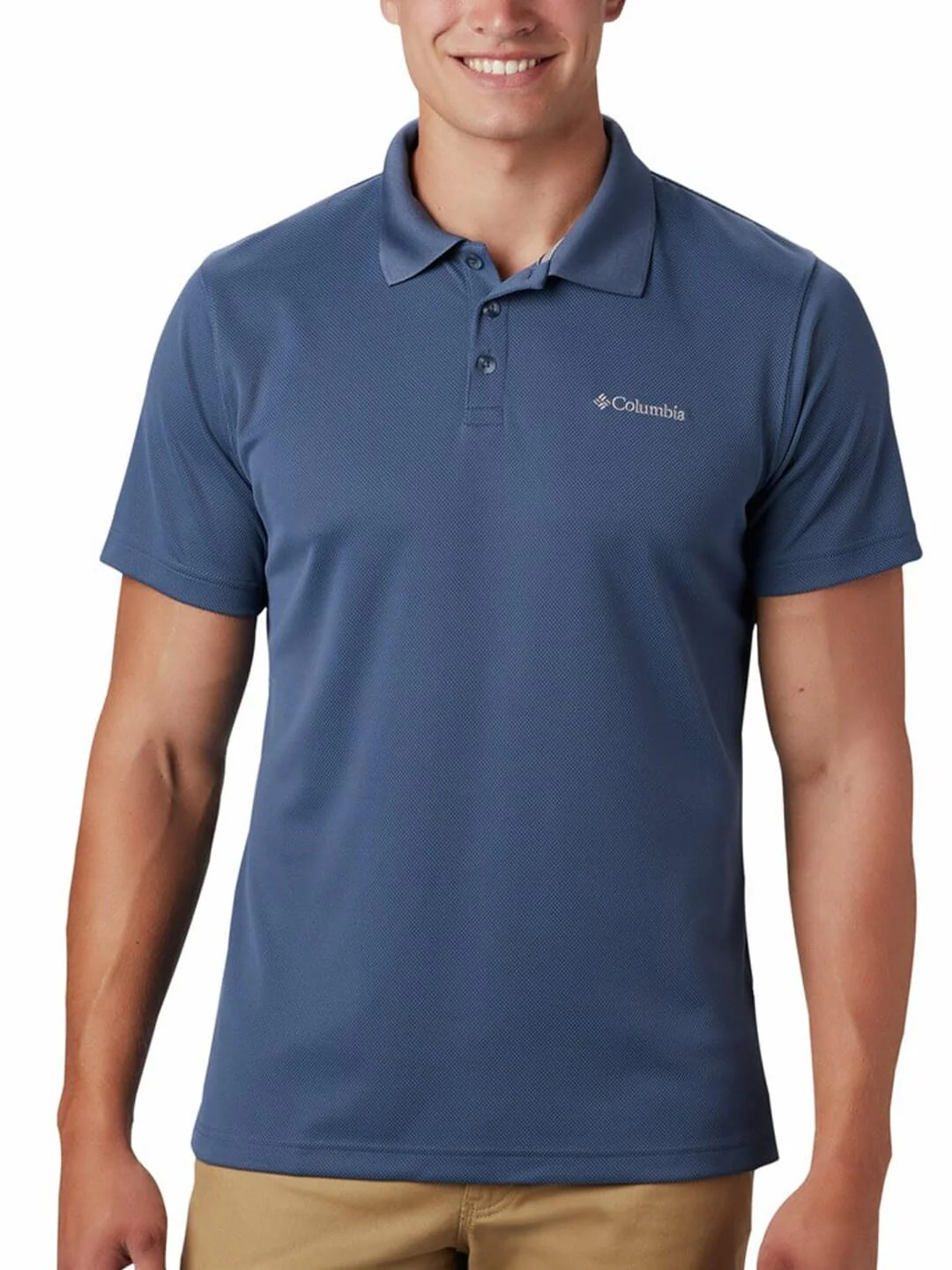 Columbia Men Blue Utilizer Polo (Sun Protection)