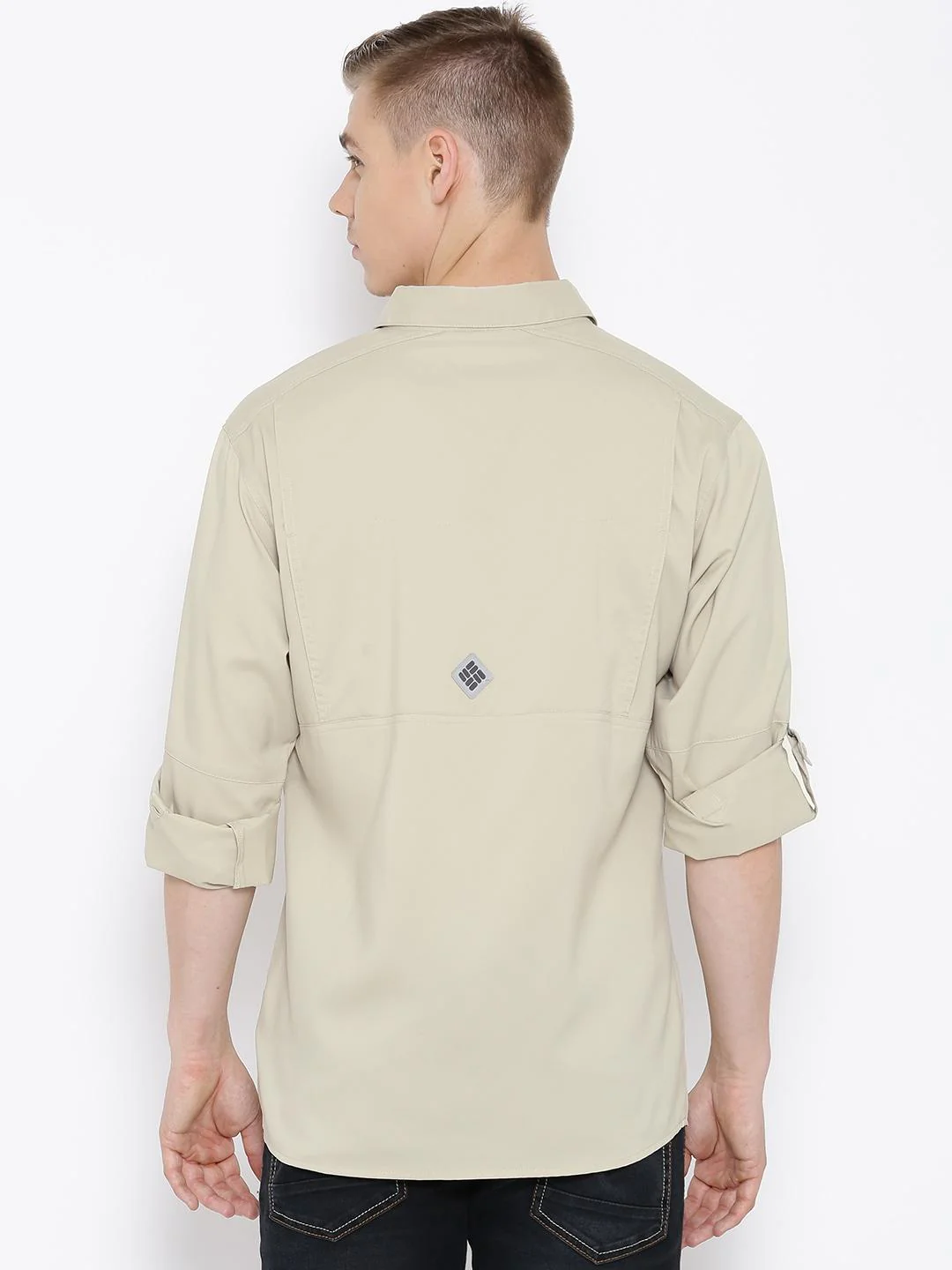 Columbia Men Beige Voyager II Long Sleeve Shirt (Sun Protection) - Image 3