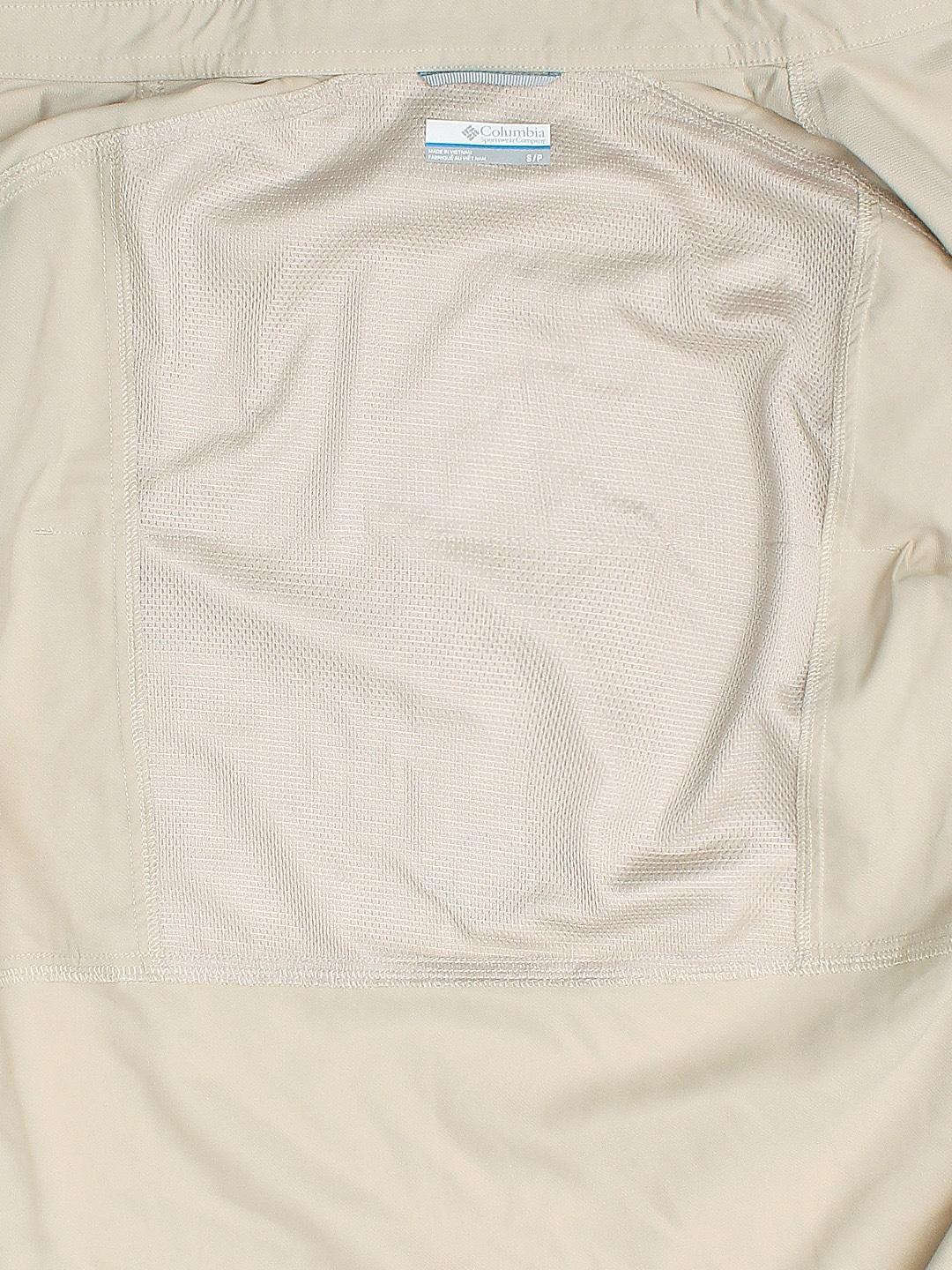 Columbia Men Beige Voyager II Long Sleeve Shirt (Sun Protection) - Image 4