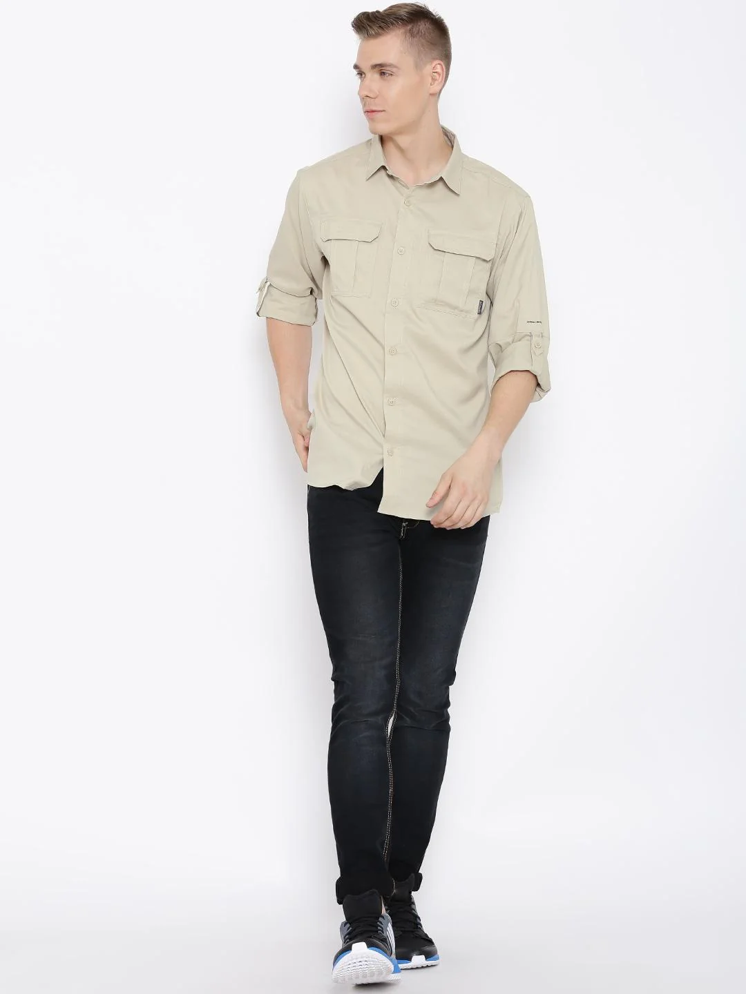 Columbia Men Beige Voyager II Long Sleeve Shirt (Sun Protection) - Image 5