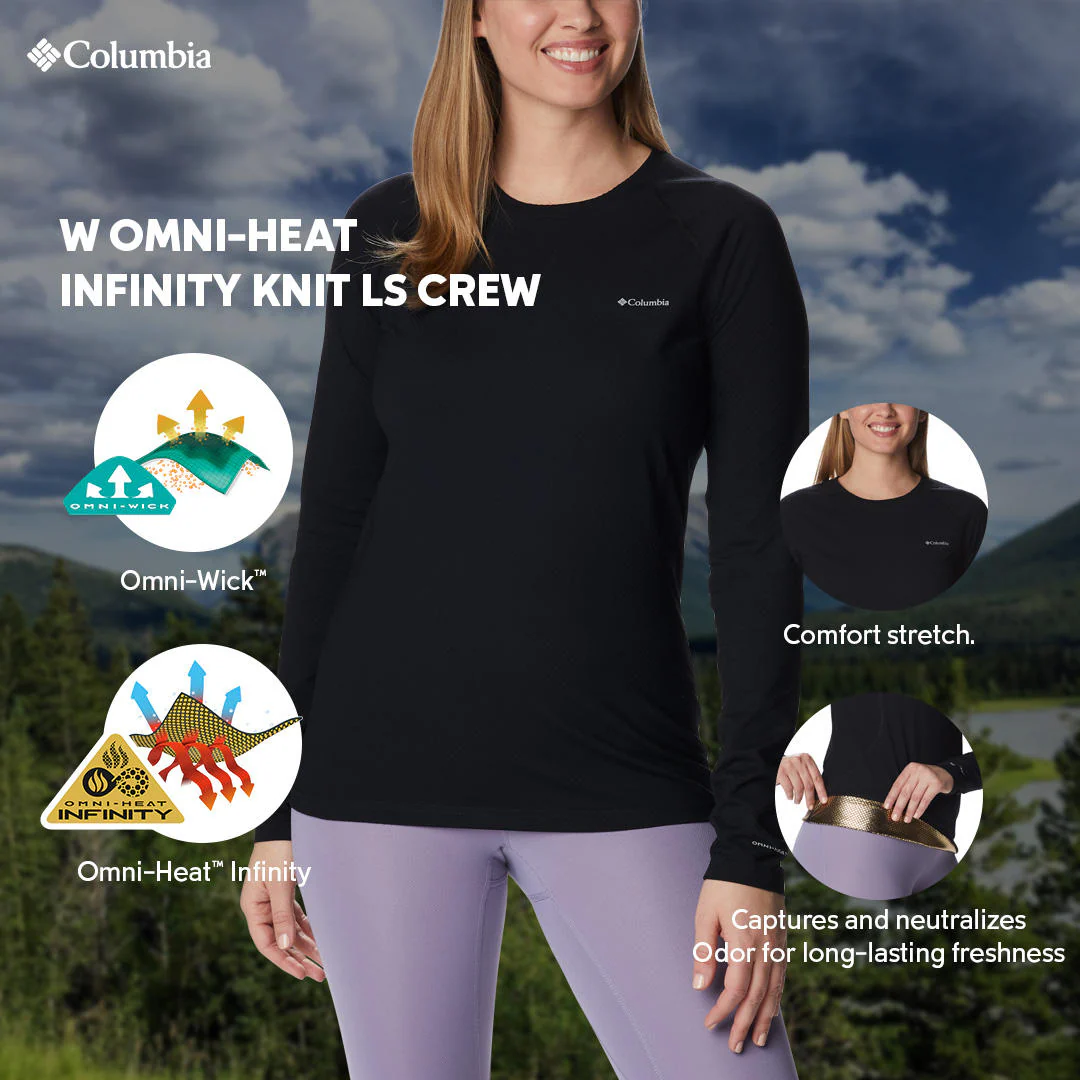 Columbia Women Black W Omni-Heat Infinity Knit LS Crew (Non Returnable) - Image 2