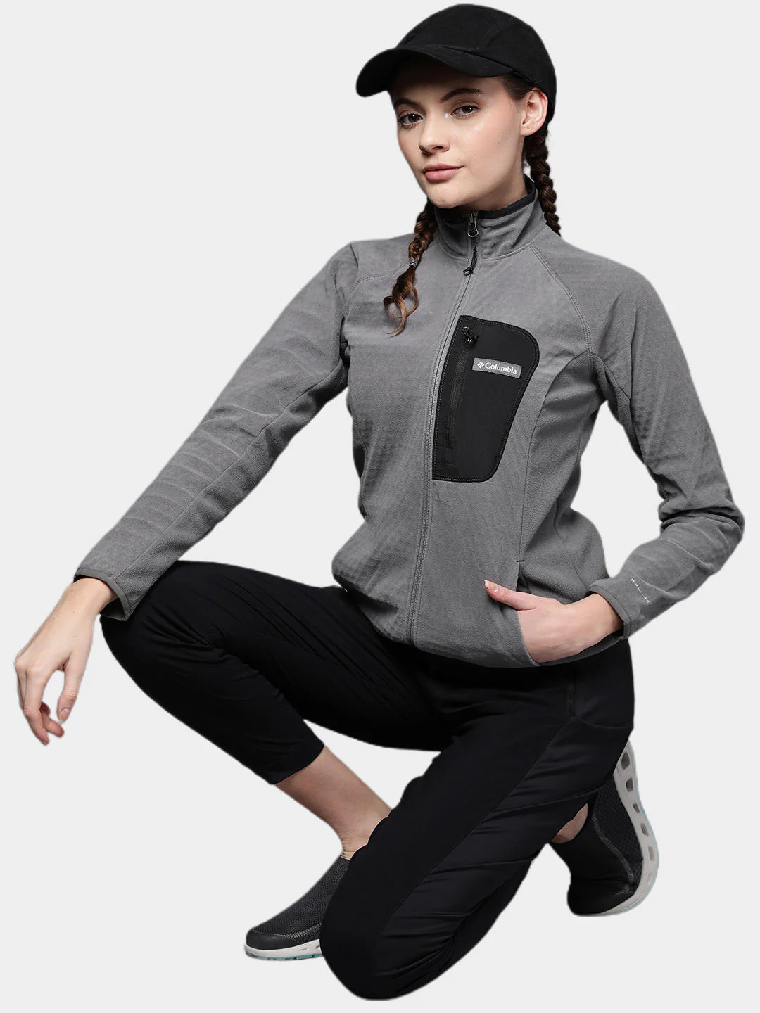 Columbia Women Grey W Outdoor Tracks Full Zip - Image 11