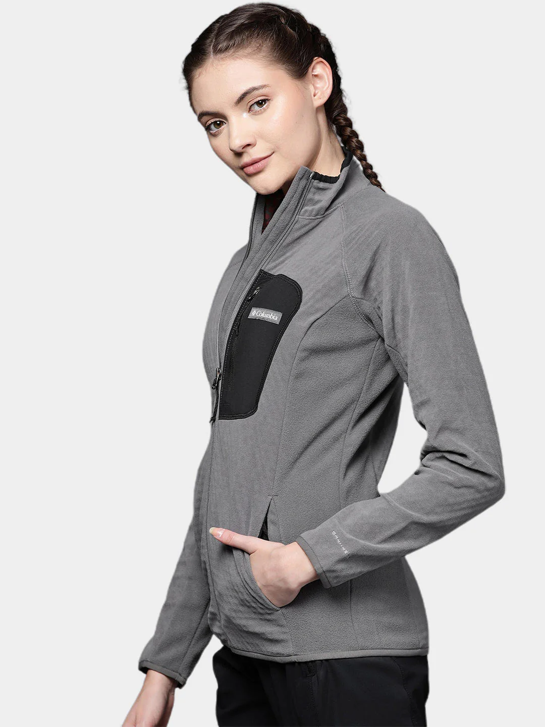 Columbia Women Grey W Outdoor Tracks Full Zip - Image 14