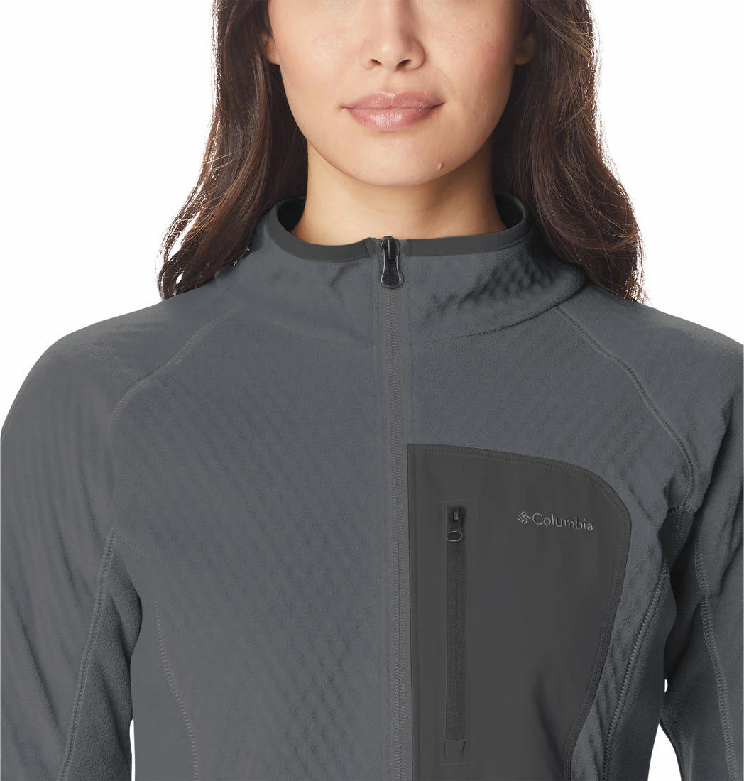 Columbia Women Grey W Outdoor Tracks Full Zip - Image 4