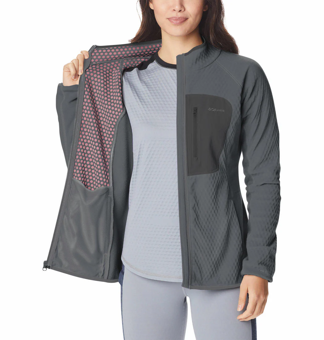 Columbia Women Grey W Outdoor Tracks Full Zip - Image 5