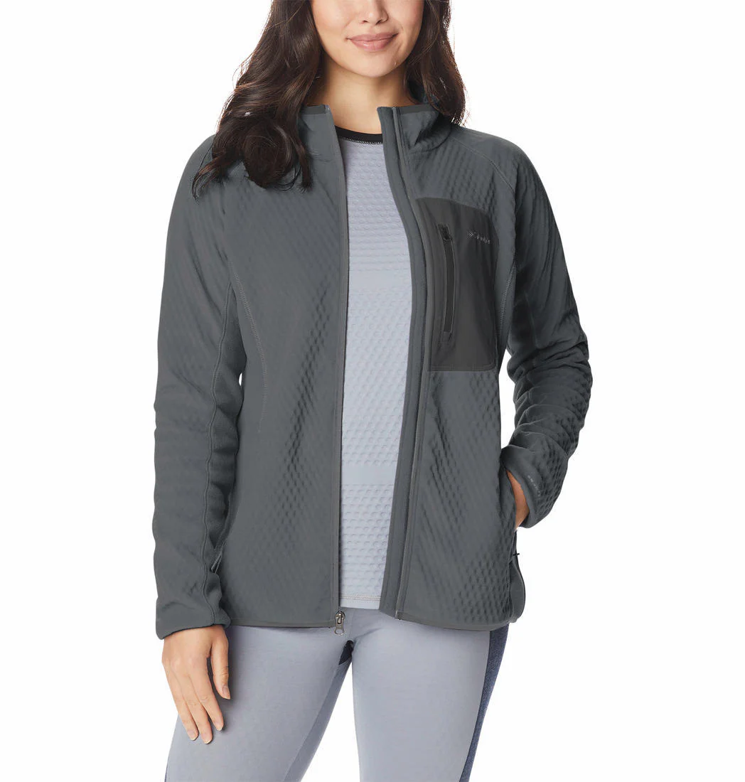 Columbia Women Grey W Outdoor Tracks Full Zip - Image 6