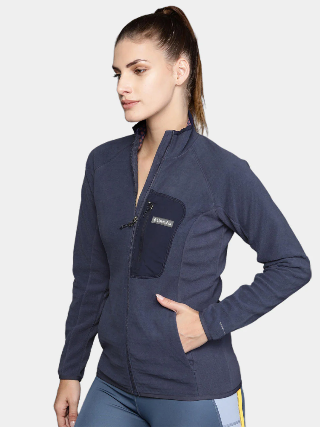 Columbia Women Navy Blue W Outdoor Tracks Full Zip - Image 12