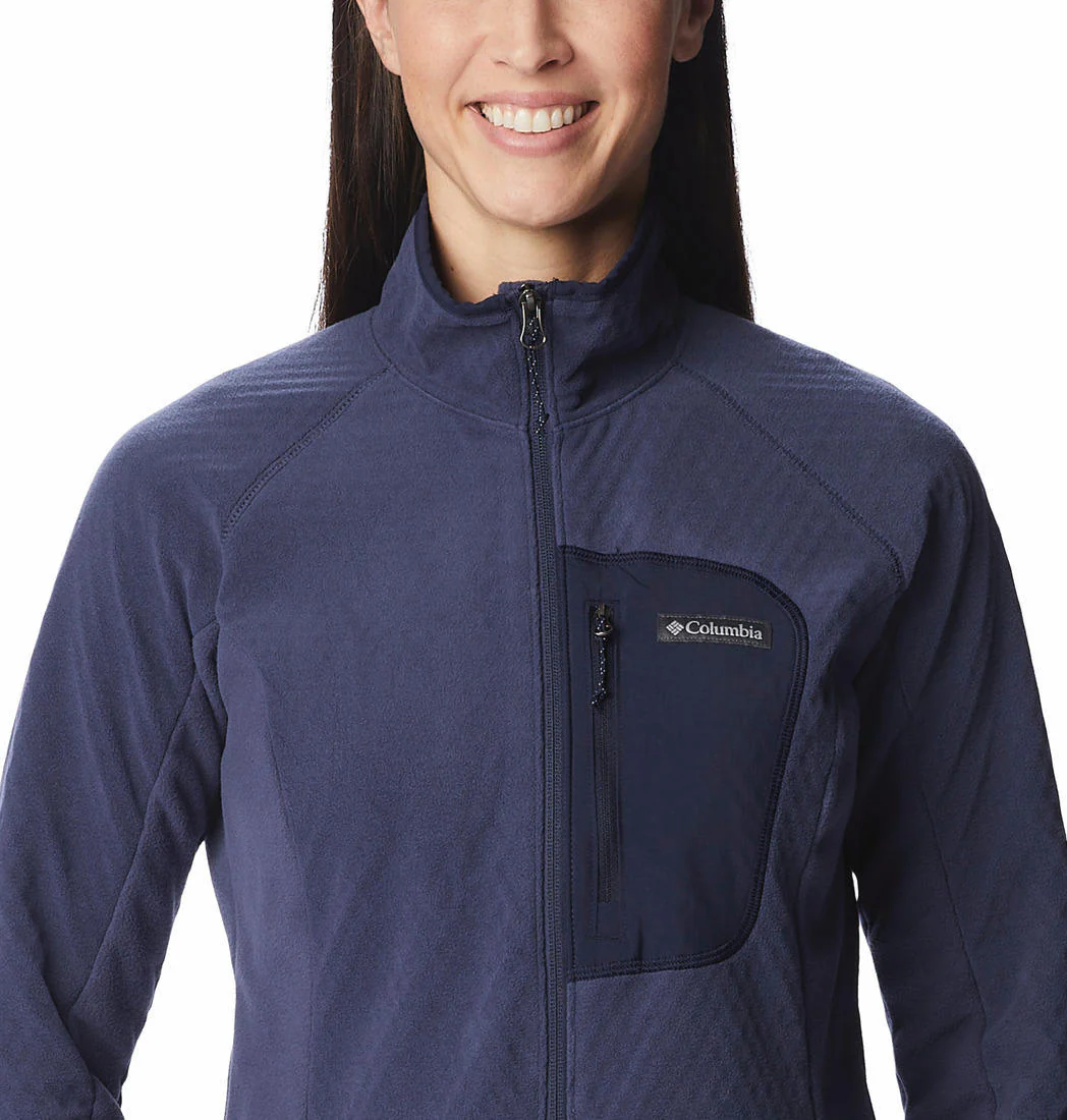 Columbia Women Navy Blue W Outdoor Tracks Full Zip - Image 4
