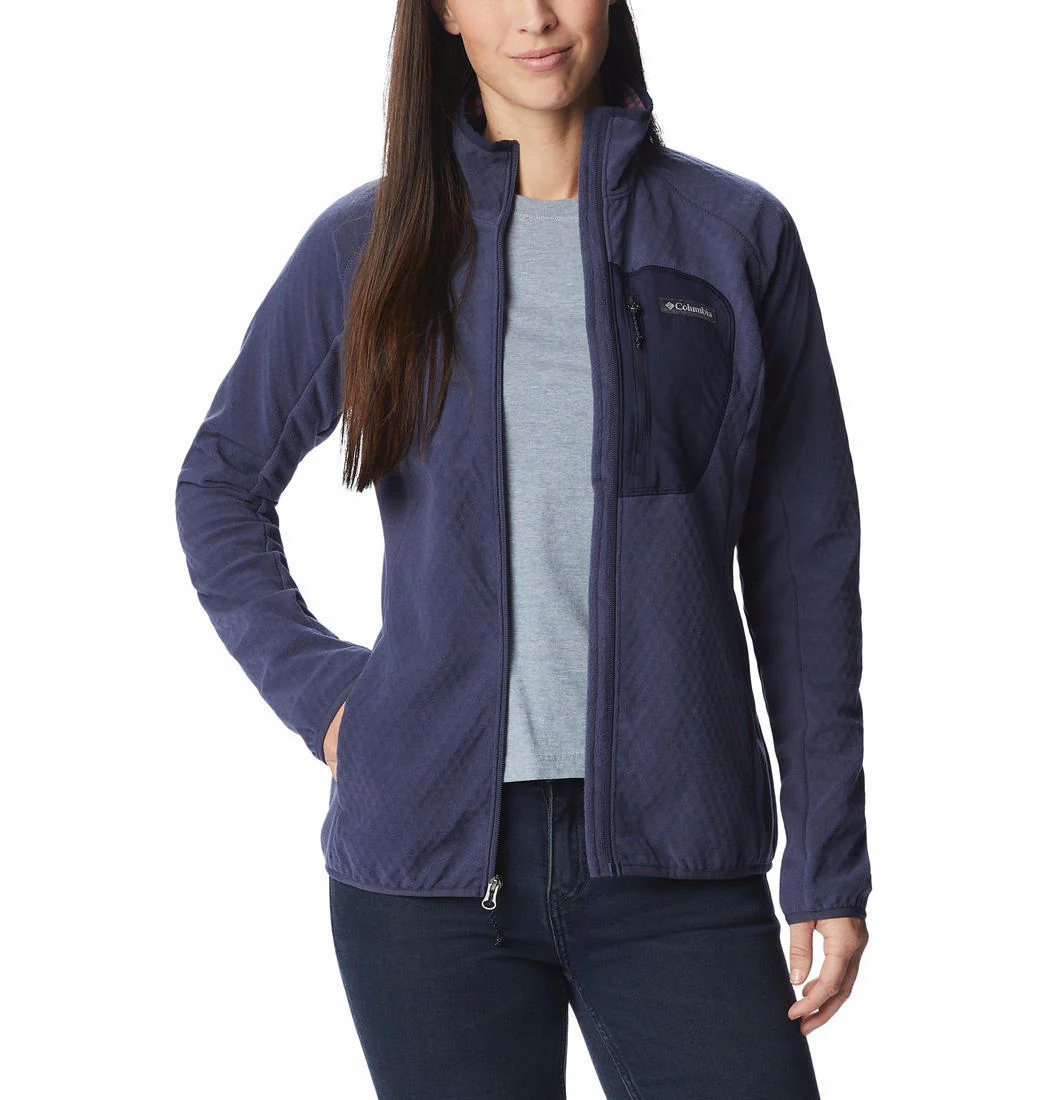 Columbia Women Navy Blue W Outdoor Tracks Full Zip - Image 6