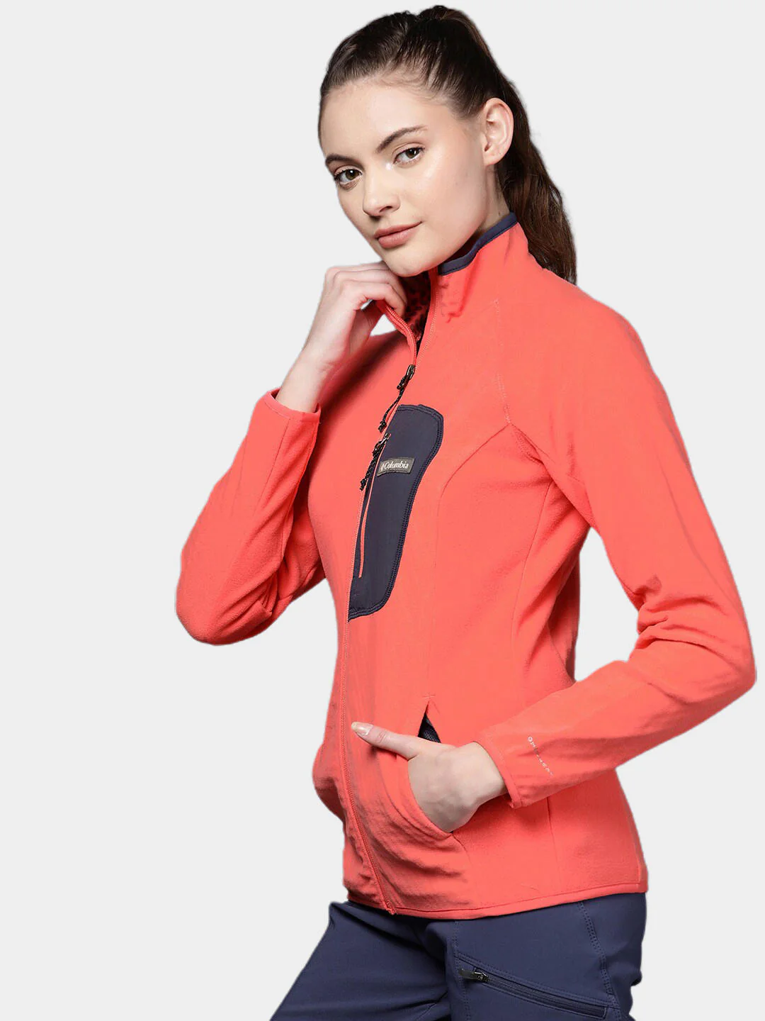 Columbia Women Pink W Outdoor Tracks Full Zip - Image 11