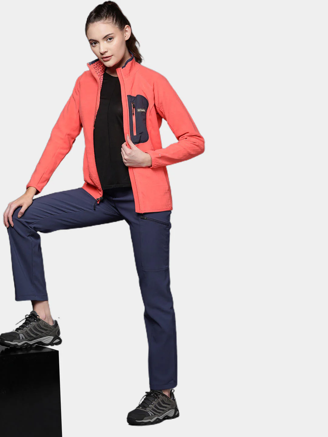 Columbia Women Pink W Outdoor Tracks Full Zip - Image 12