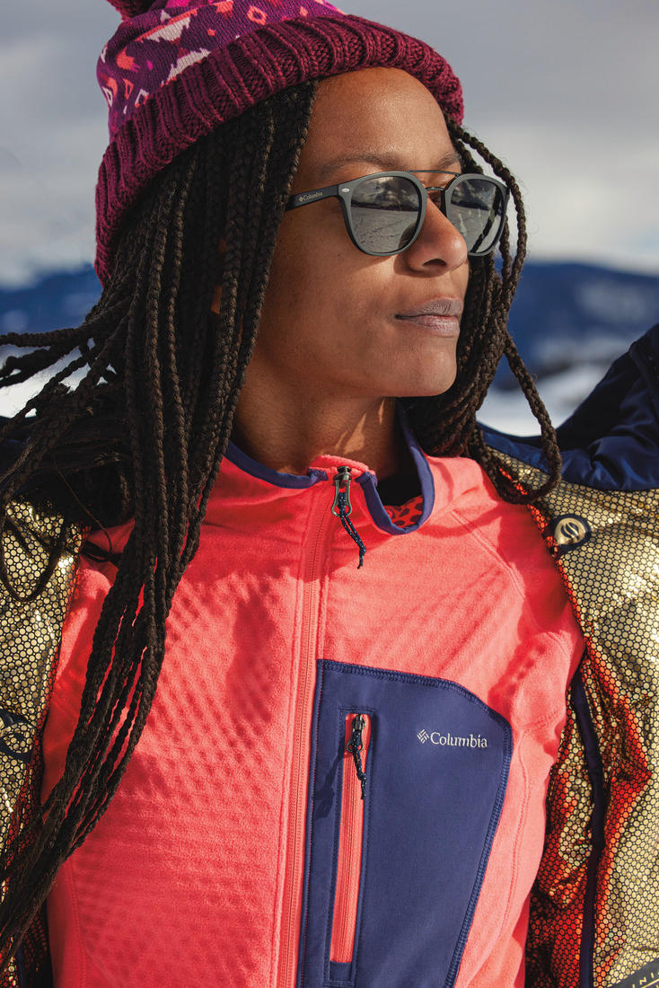 Columbia Women Pink W Outdoor Tracks Full Zip - Image 14