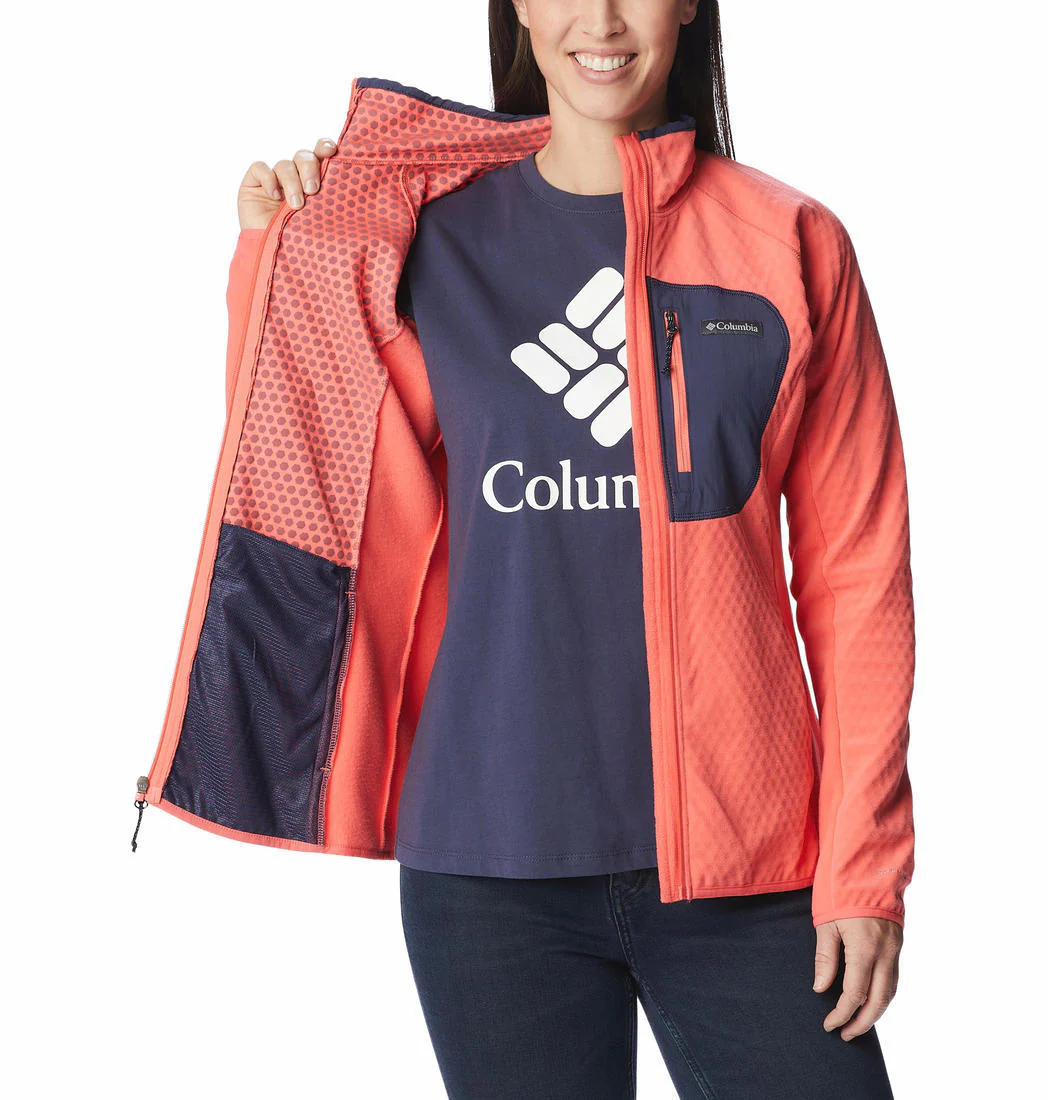 Columbia Women Pink W Outdoor Tracks Full Zip - Image 5