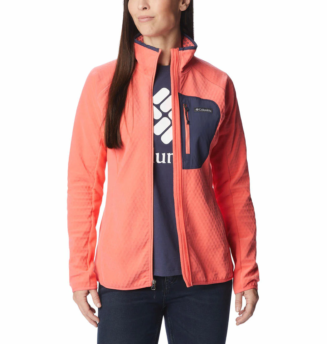 Columbia Women Pink W Outdoor Tracks Full Zip - Image 6