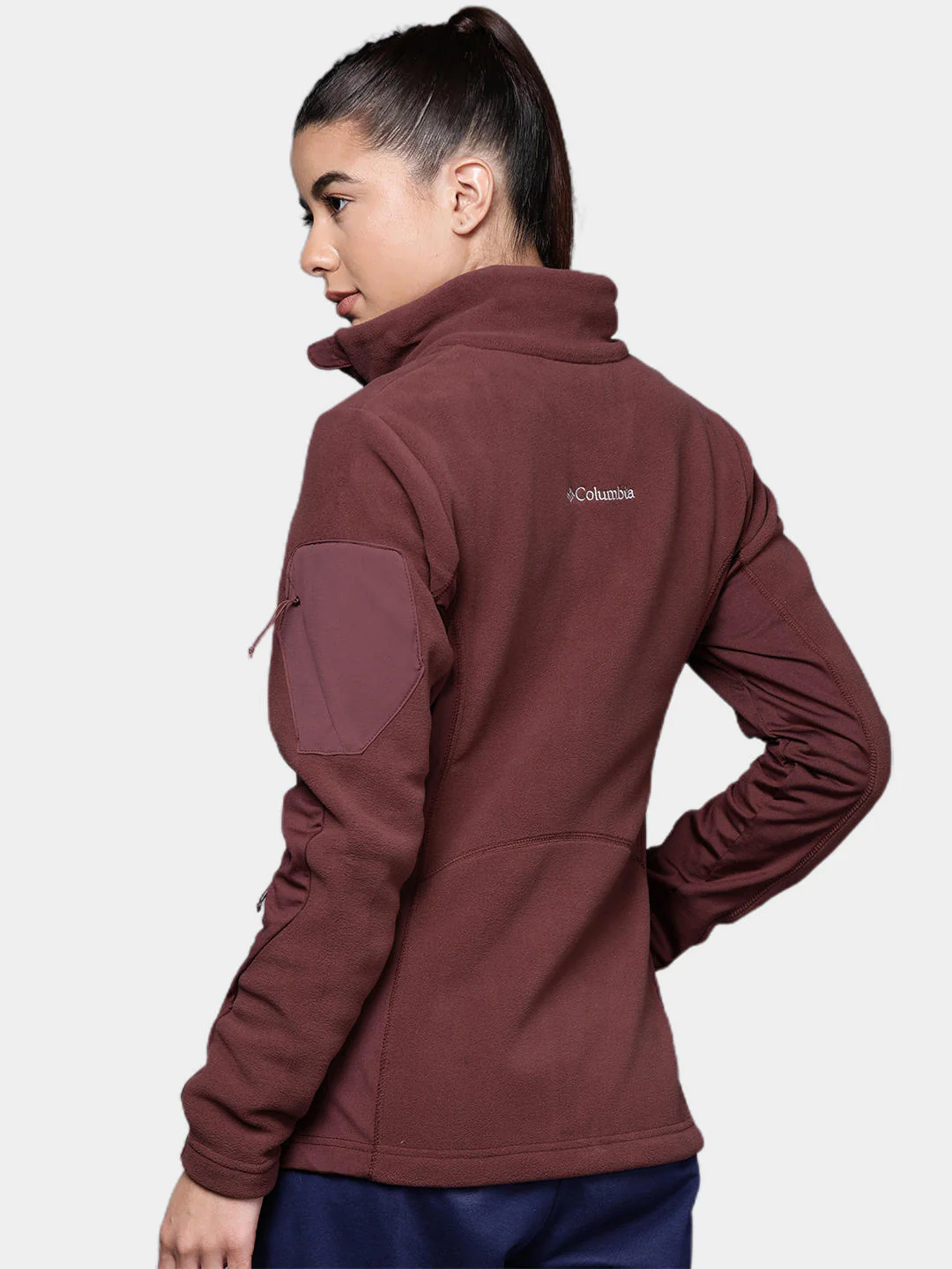Columbia Women Maroon W Polar Powder Fleece FZ - Image 12