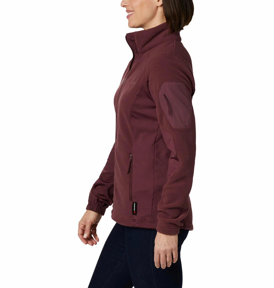 Columbia Women Maroon W Polar Powder Fleece FZ - Image 5