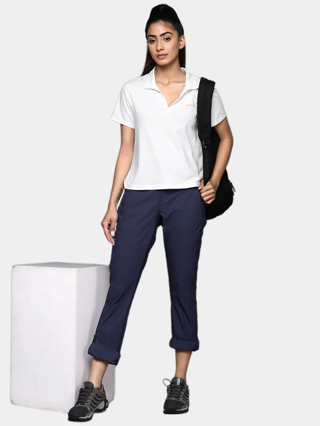 Columbia Women White W Sun Trek Polo (Sun Protection) - Image 10