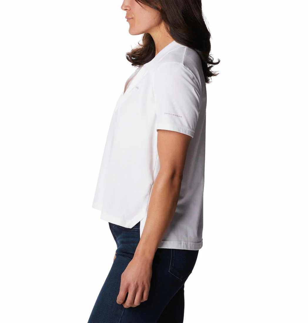 Columbia Women White W Sun Trek Polo (Sun Protection) - Image 2