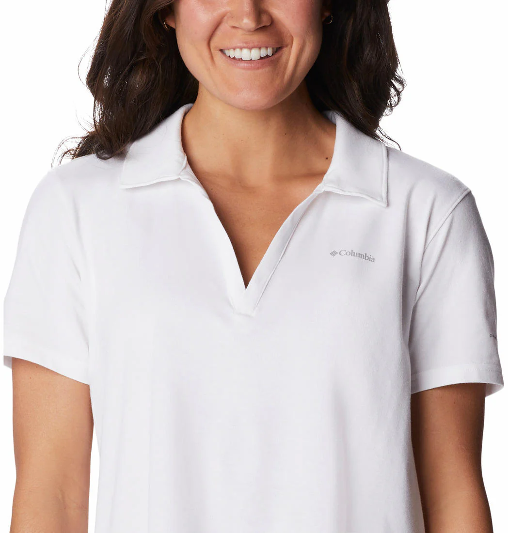 Columbia Women White W Sun Trek Polo (Sun Protection) - Image 3