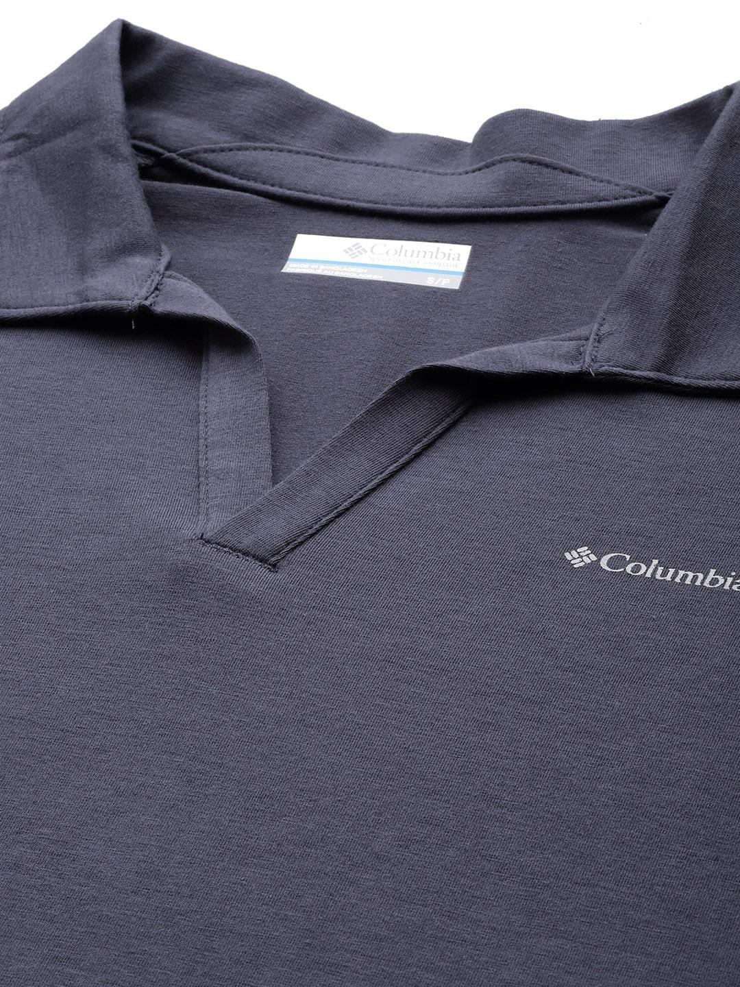 Columbia Women Navy Blue W Sun Trek Polo (Sun Protection) - Image 7