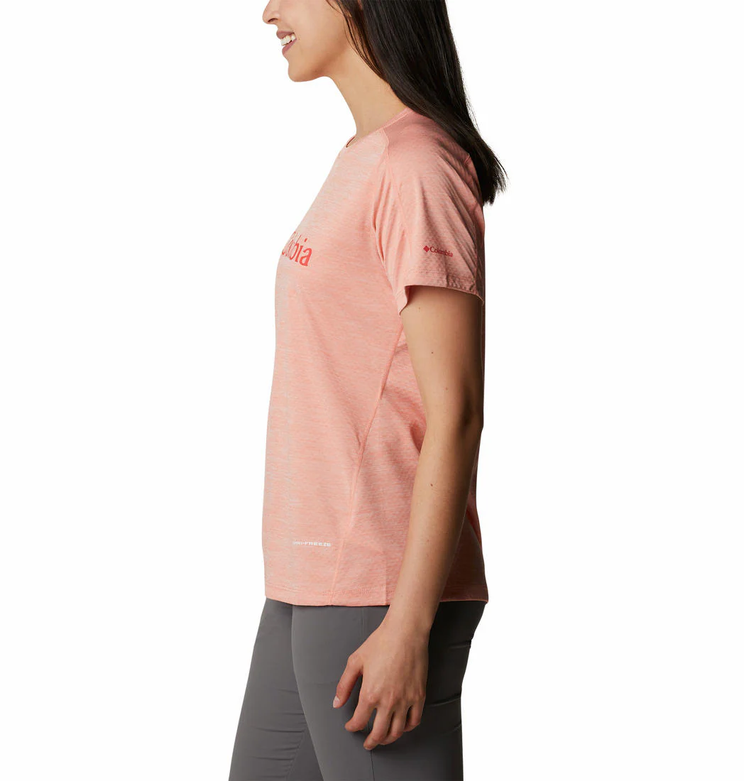 Columbia Women Peach W Zero Rules Graphic Crew (Sun Protection) - Image 2