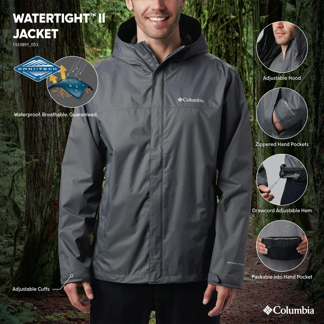 Columbia Men Grey Watertight II Jacket Waterproof - Image 2