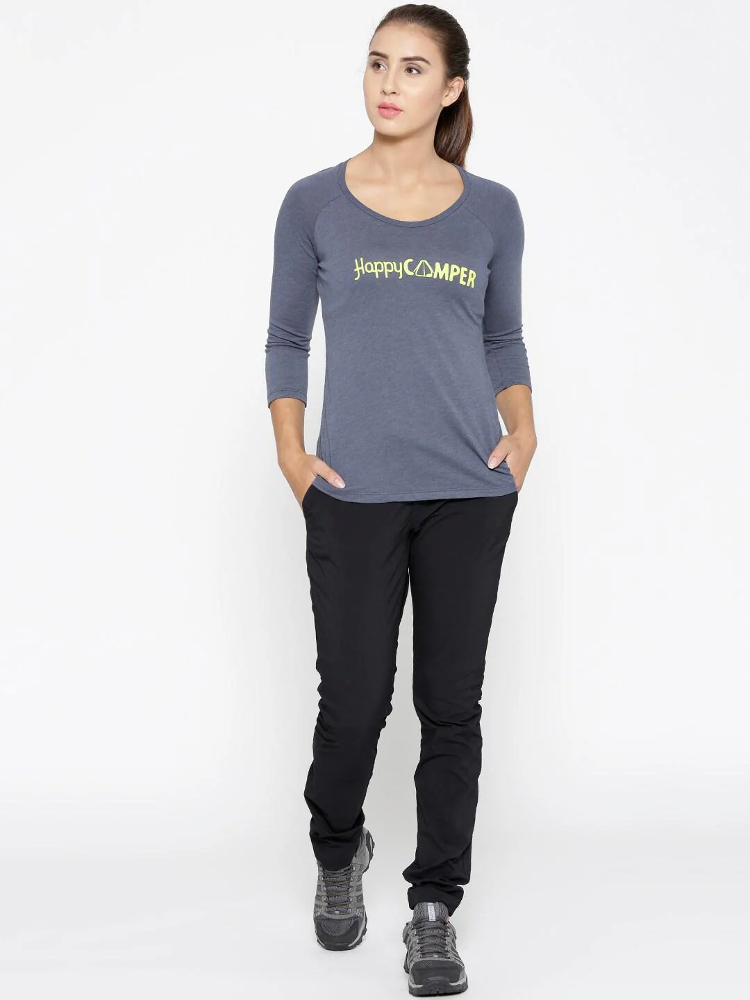 Columbia Women Purple Weekend Explorer 3/4 Tee - Image 5