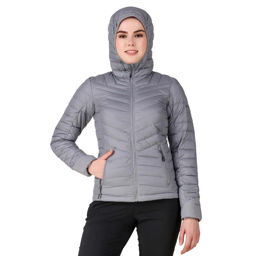 Columbia Women Grey Windgates Hooded Jacket