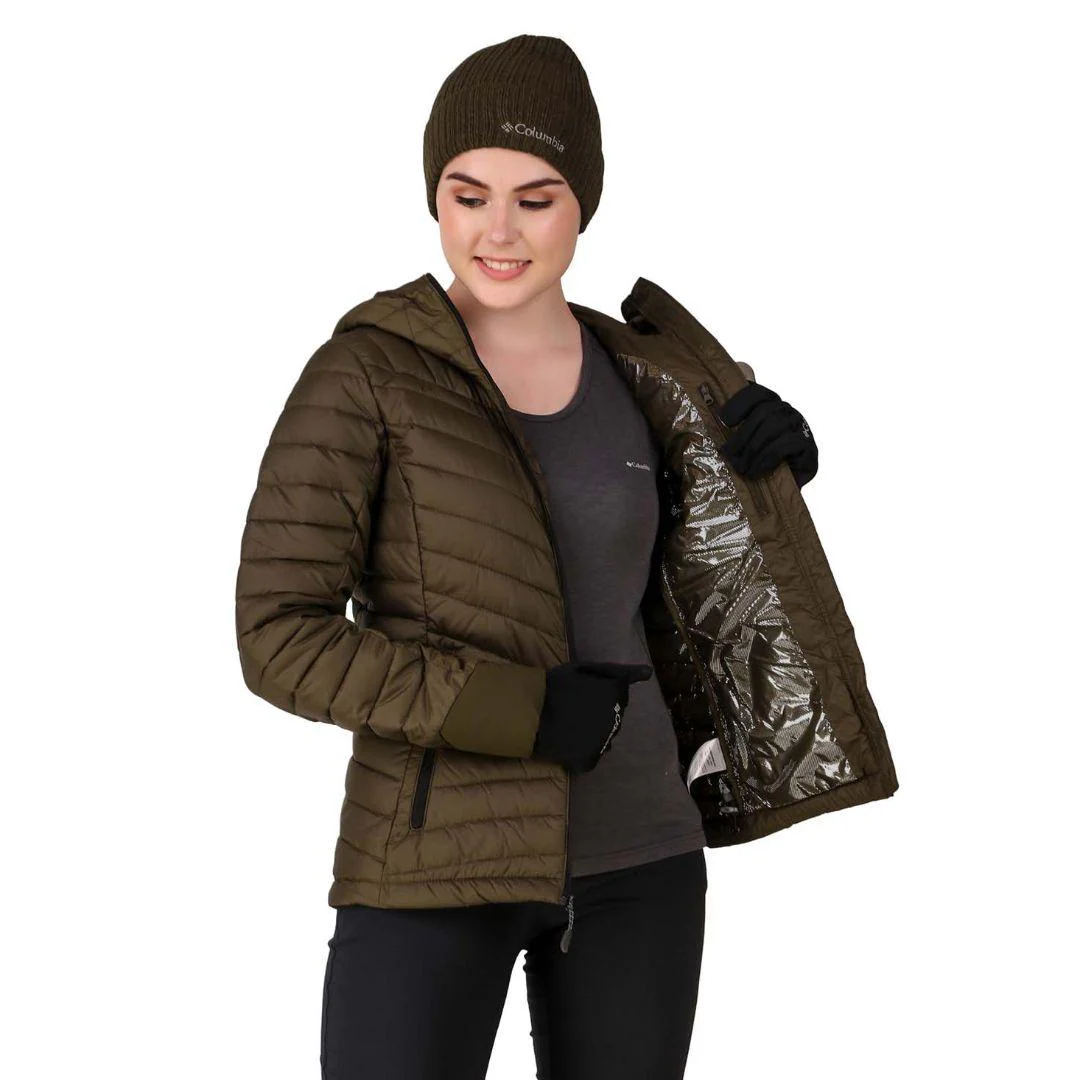 Columbia Women Olive Windgates Hooded Jacket - Image 4