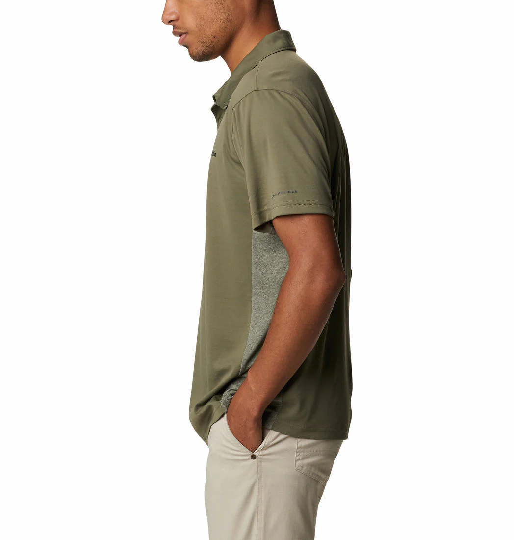 Columbia Men Green Zero Ice Cirro-Cool Polo (Sun Protection) - Image 6
