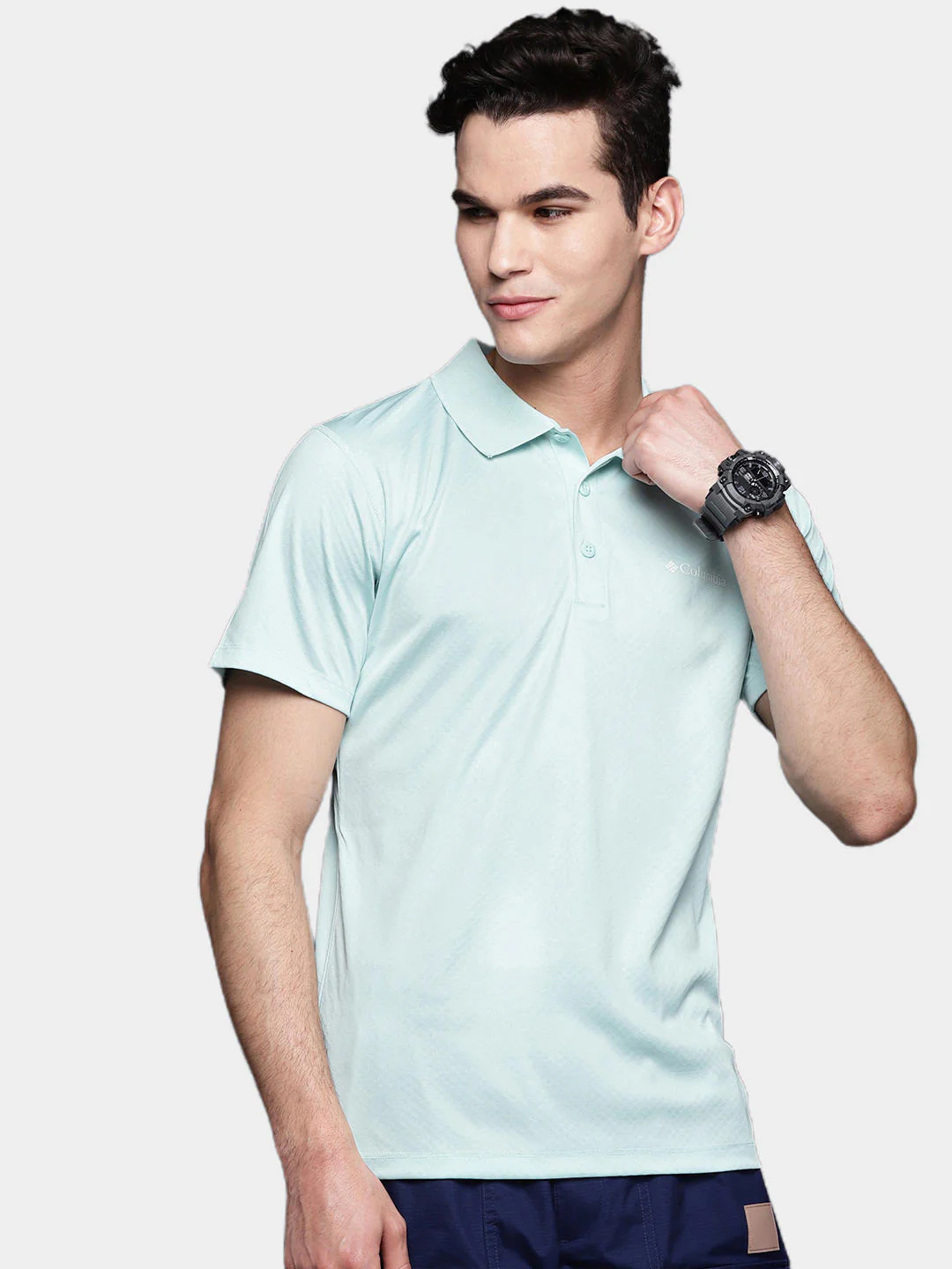 Columbia Men Green Zero Rules Polo Shirt (Sun Protection) - Image 9