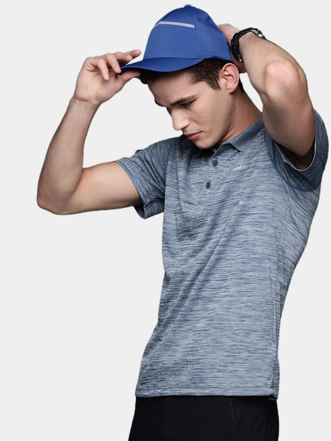 Columbia Men Blue Zero Rules Polo Shirt (Sun Protection) - Image 8