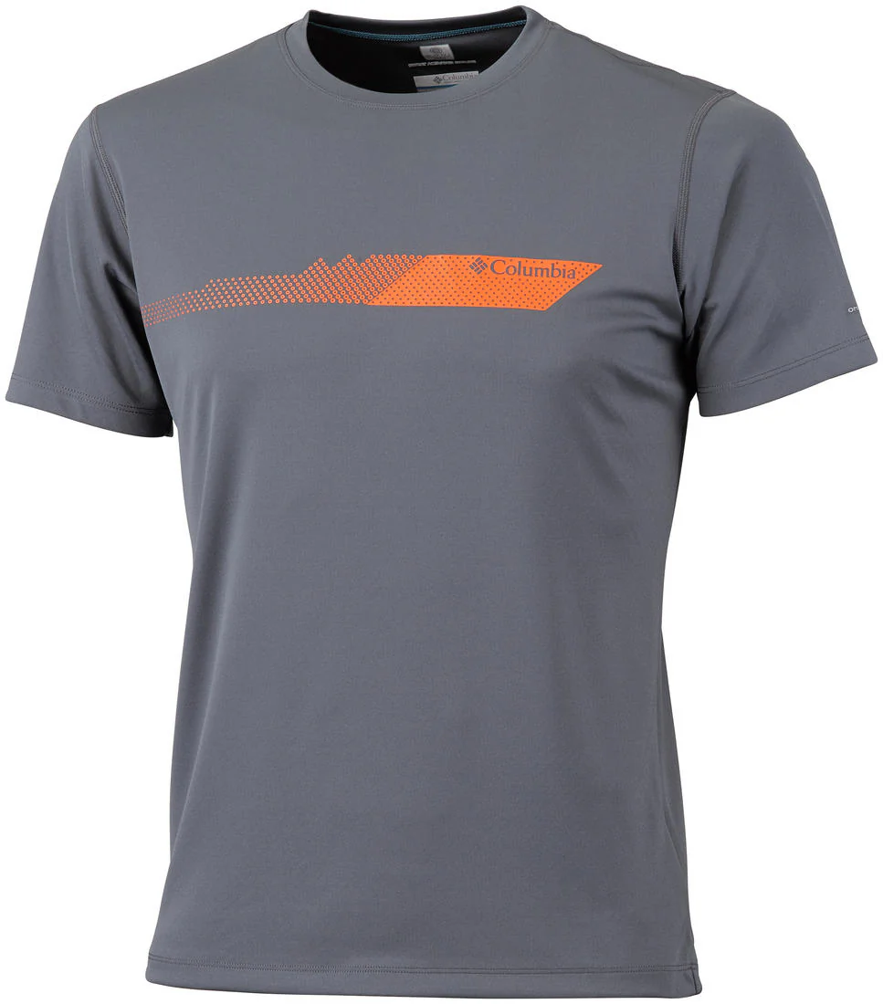 Columbia Men Grey Zero Rules Short Sleeve Graphic Shirt (Sun Protection)