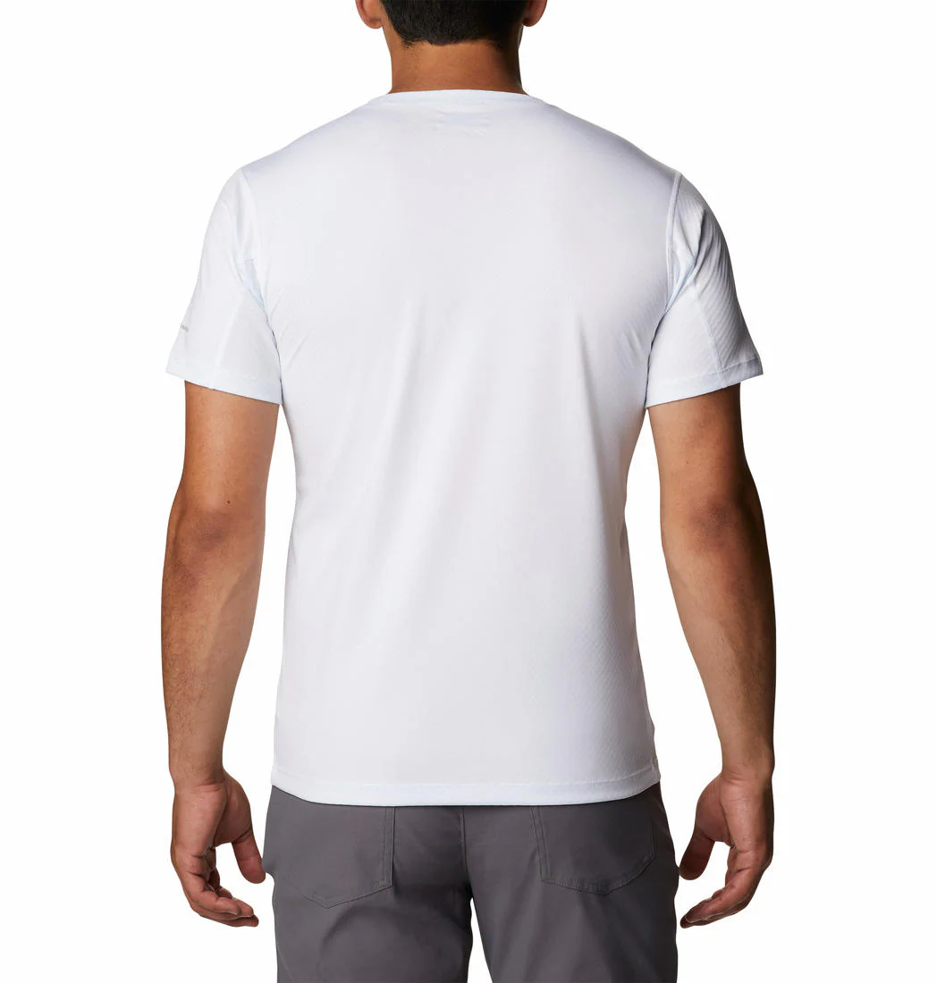 Columbia Men White Zero Rules Short Sleeve Graphic Shirt (Sun Protection) - Image 6