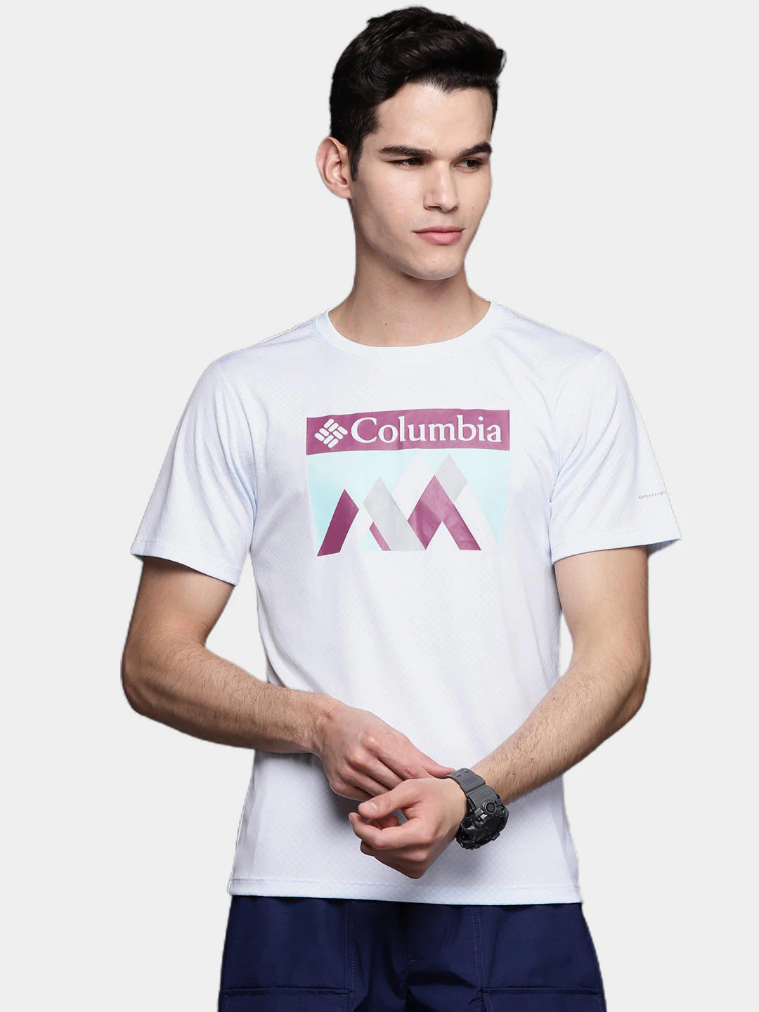Columbia Men White Zero Rules Short Sleeve Graphic Shirt (Sun Protection) - Image 8