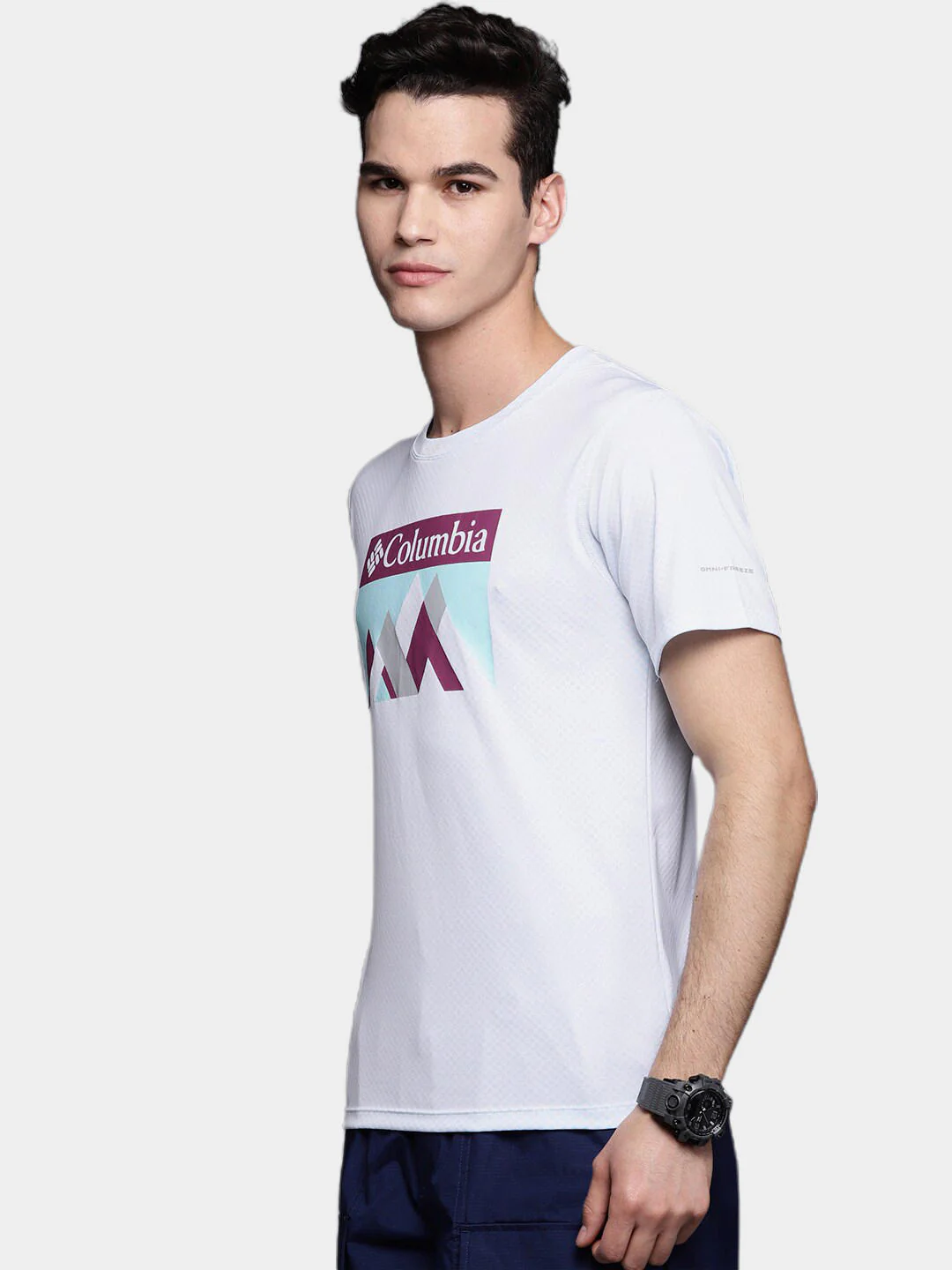 Columbia Men White Zero Rules Short Sleeve Graphic Shirt (Sun Protection) - Image 9