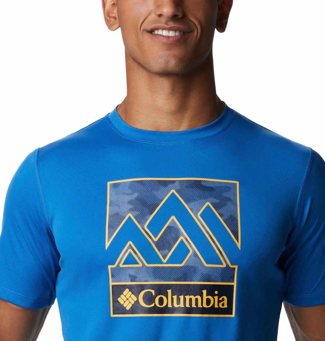 Columbia Men Blue Zero Rules Short Sleeve Graphic Shirt (Sun Protection) - Image 4