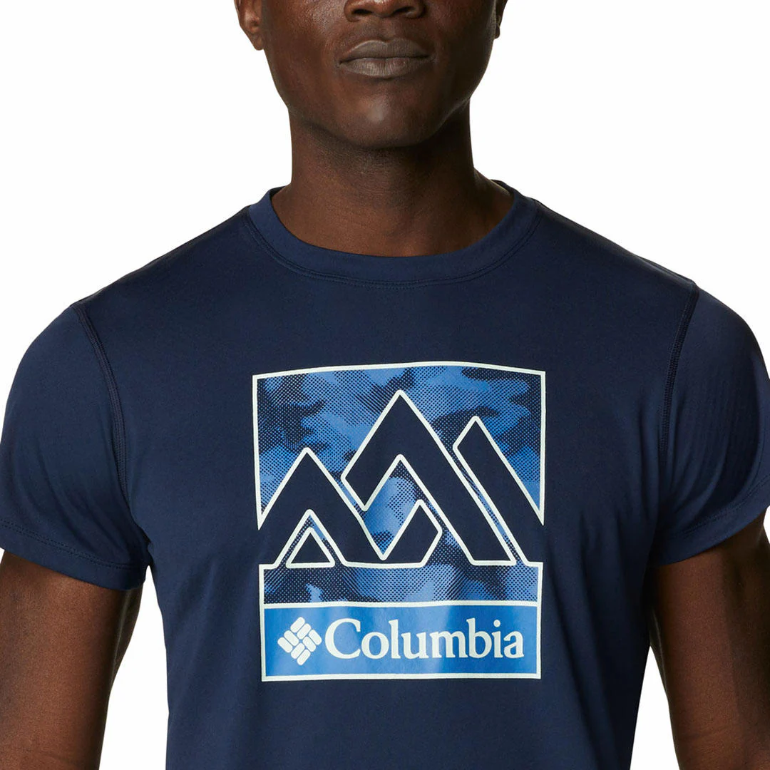 Columbia Men Blue Zero Rules Short Sleeve Graphic Shirt (Sun Protection) - Image 6