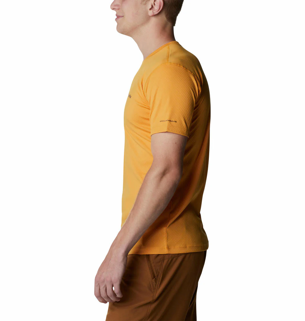 Columbia Men Yellow Zero Rules Short Sleeve Shirt (Sun Protection) - Image 5