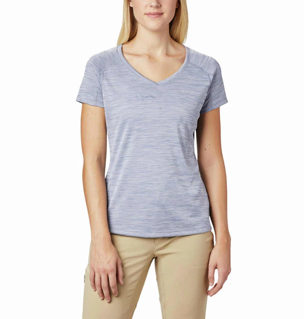 Columbia Women Blue Zero Rules Short Sleeve Shirt (Sun Protection) - Image 2