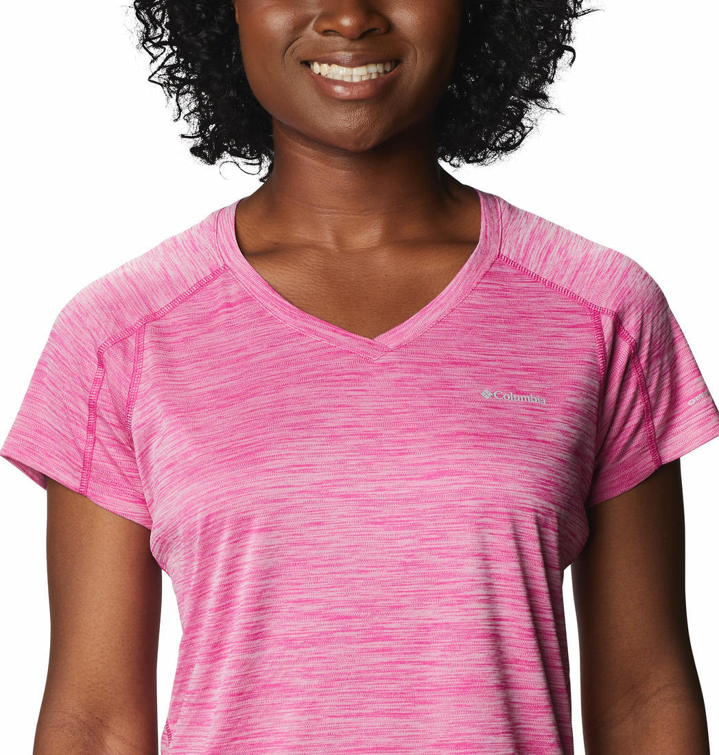 Columbia Women Red Zero Rules Short Sleeve Shirt (Sun Protection) - Image 6