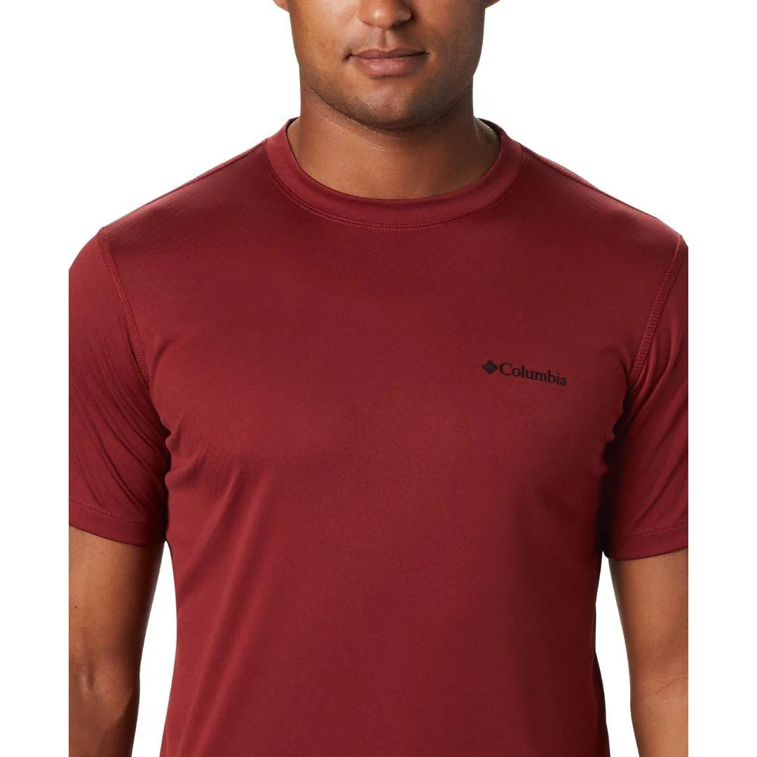 Columbia Men Red Zero Rules Short Sleeve Shirt (Sun Protection) - Image 2